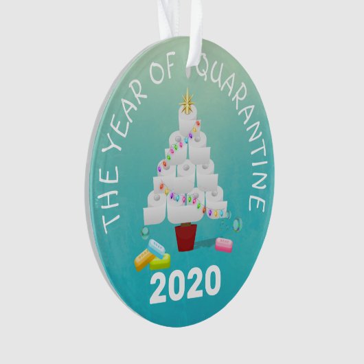 Funny 2020 Quarantine kerstboom Ornament (voorkant)