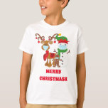Funny 2020 Reindeer Snowman Face maskers Christmas T-shirt<br><div class="desc">Dit ontwerp werd gecreeerd door digitale kunst. U kunt de stijl van dit shirt veranderen door Meer > onder de stijloptie te kiezen. Het kan worden gepersonaliseerd door op de aanpassingsknop te klikken en de kleur te wijzigen, een naam, initialen of je favoriete woorden toe te voegen. Neem contact met...</div>