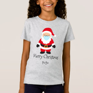 Funny 2020 Santa Merry-kerstmasker T-shirt