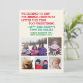 Funny 2020 Skip kerstbrieffoto's Feestdagenkaart (Staand voorkant)