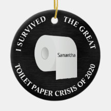 Funny 2020 Toilet Paper Covid Kerstzwart
