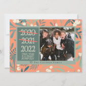 Funny 2021 2022 Mistletoe Melon kerstfoto Feestdagenkaart (Voorkant)