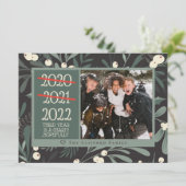 Funny 2021 2022 Round 3-kerstfotokaart Feestdagenkaart (Staand voorkant)