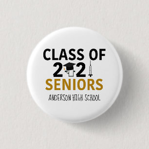 Funny 2021 Afstuderen Pandemische Humor Hoger Ronde Button 3,2 Cm