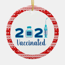 Funny 2021 christelijk vaccin ceramic ornament