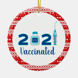 Funny 2021 christelijk vaccin ceramic ornament