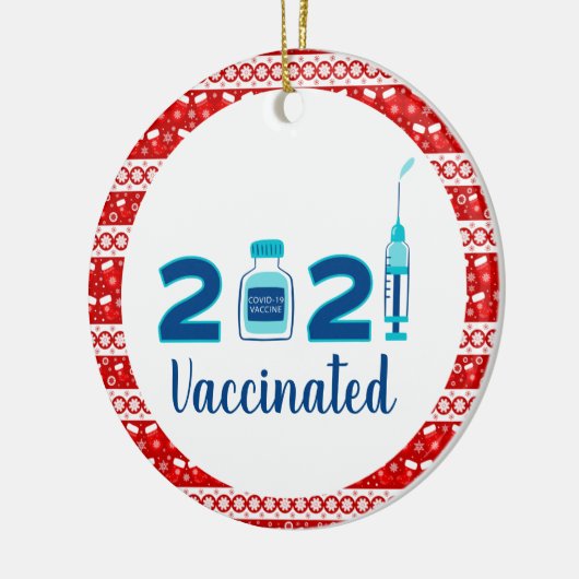 Funny 2021 christelijk vaccin ceramic ornament (Links)