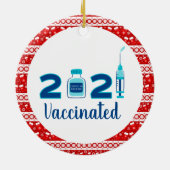Funny 2021 christelijk vaccin ceramic ornament (Achterkant)