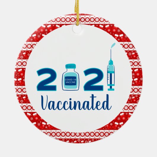 Funny 2021 christelijk vaccin ceramic ornament (Achterkant)
