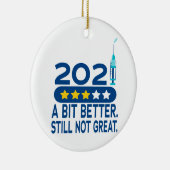 Funny 2021 chronische vaccins keramisch ornament (Rechts)