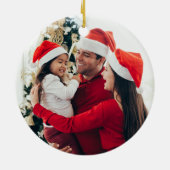 Funny 2021 Vaccinated Family Photo Keramisch Ornament (Achterkant)