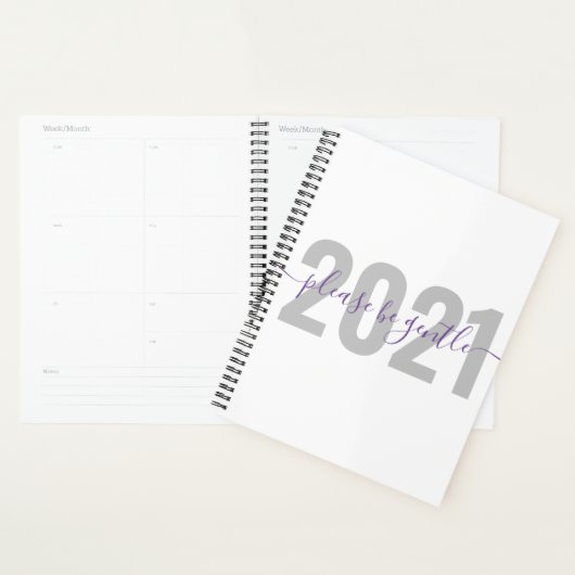 Funny 2021 Wees vriendelijk nieuwjaar Planner (Display)