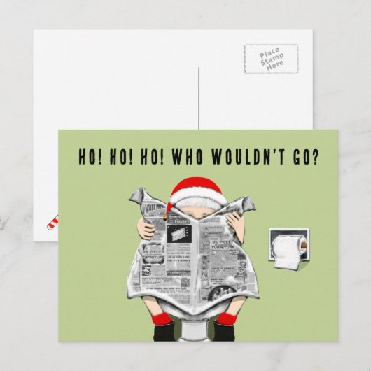 Funny 2022 Holiday Cartoon Feestdagenkaart (Voorkant / Achterkant)