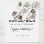 Funny 2022 Is Almost Over Name Holiday Wijn Etiket (Enkel label)