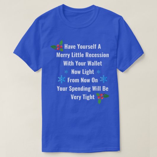 Funny 2022 Recessie Merry Little Recession Christu T-shirt (Design voorkant)