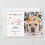 Funny 2022 roff script, pet kerstfoto feestdagenkaart (Voorkant)