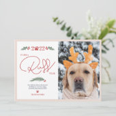 Funny 2022 roff script, pet kerstfoto feestdagenkaart (Staand voorkant)