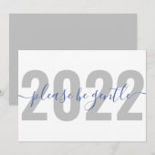 Funny 2022 Wees vriendelijk voor kerstfeestdag. Feestdagenkaart (Voorkant / Achterkant)