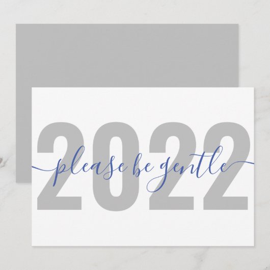 Funny 2022 Wees vriendelijk voor kerstfeestdag. Feestdagenkaart (Voorkant / Achterkant)