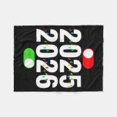 Funny 2025 Off 2026 On Christmas Lights Happy New  Fleece Deken (Voorkant (Horizontaal))