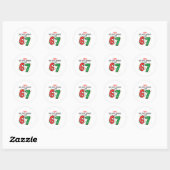Funny 2025 The Year I Survived Barely 67 Christmas Ronde Sticker (Vel)
