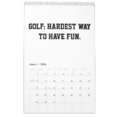 Funny 2026 Calendar Golf Quotes Golfer Dad Coach Kalender (Mar 2026)