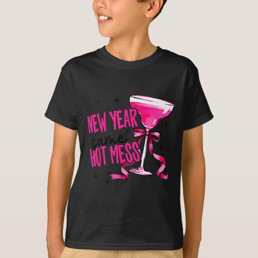Funny 2026 New Year Same Hot Mess Party Women Girl T-shirt (Voorkant)