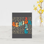 Funny 2026 Senior Grad Groovy 2026 Graduation Clas Kaart (Gele Bloem)