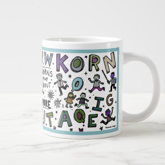Funny 20oz Mug: Know Won Worns Ewe Grote Koffiekop (Rechts)