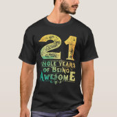 Funny 21st 21 21 jaar Geweldige 2000 Bir T-shirt (Voorkant)