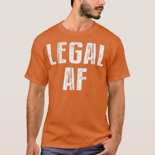 Funny 21st Birthday Gift Legal AF 21 jaar oud T-shirt