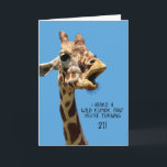 Funny 21st Birthday Kaart<br><div class="desc">Grappige giraffe 21ste verjaardagskaart die aanpasbaar is met uw persoonlijke bericht. U kunt de leeftijd wijzigen door op de 21 te klikken en de tekst te bewerken.</div>