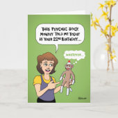 Funny 22e verjaardag kaart (Gele Bloem)