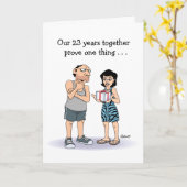 Funny 23e Jubileum-kaart Kaart (Gele Bloem)