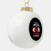 Funny 24e Jubileum koppels gehuwd 24 jaar Keramische Bal Ornament (Links)
