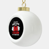 Funny 24e Jubileum koppels gehuwd 24 jaar Keramische Bal Ornament (Rechts)