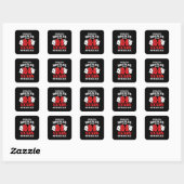 Funny 24e Jubileum koppels gehuwd 24 jaar Vierkante Sticker (Vel)