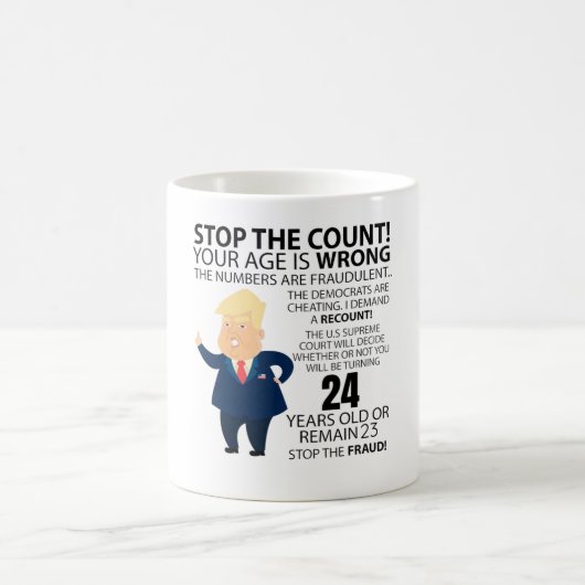 Funny 24th Year Birthday Cadeau Happy Birth year Koffiemok (Center)