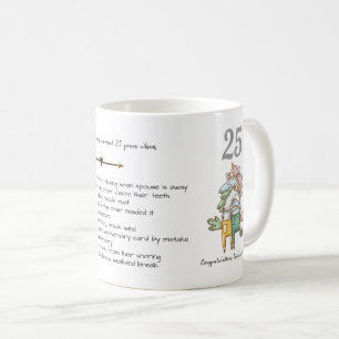 FUNNY 25e huwelijksverjaardag eenhoorns op maat Koffiemok