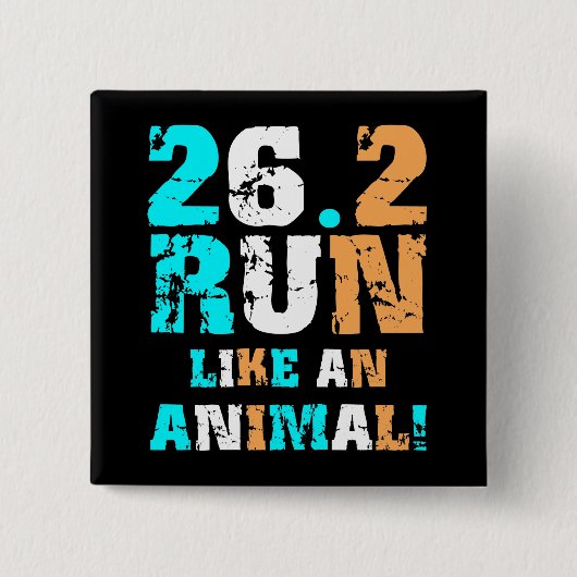 Funny 26.2 marathon vierkante button 5,1 cm (Voorkant)