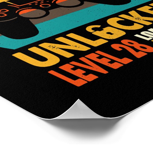Funny 27th Birthday  Level 27 unlocked Poster (Hoek)
