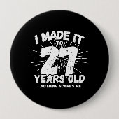 Funny 27th Birthday Quote Sarcastic 27 Year Old Ronde Button 4,0 Cm (Voorkant)