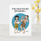 Funny 29th Birthday Kaart (Gele Bloem)