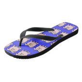 Funny 2 Cartoon Pig Kies Kleur Mannen Flip Flop (Schuin)