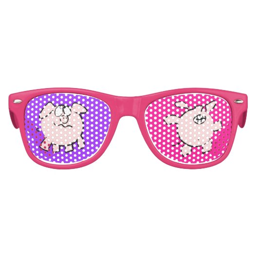 Funny 2 en 5 Cartoon Varkensjaar Verjaardag EyeW Kinder Zonnebril (Voorkant)