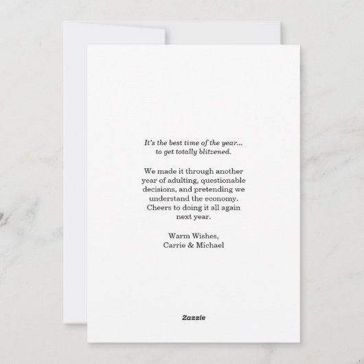 Funny 2 Photo Face Dry Sarcastic Humor Christmas Feestdagenkaart (Achterkant)