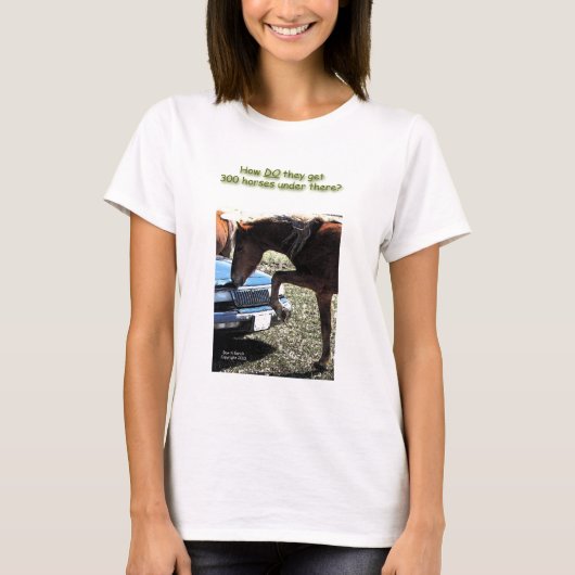 Funny 300 Horse Car T-shirt (Voorkant)