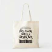 Funny 30 Books Collector Slogan Tote Bag (Voorkant)