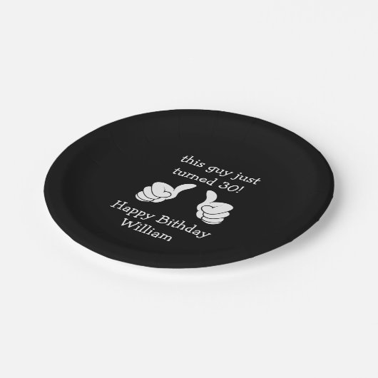 Funny 30 th Birthday Party Borden Papieren Bordje (Gekanteld)