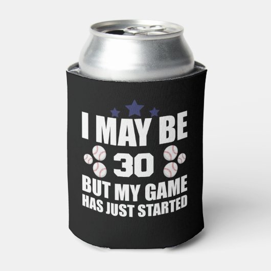 Funny 30th Birthday Baseball Fan 30 Year Old Birth Blikjeskoeler (Blikje Voorkant)